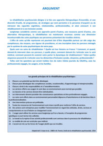 Journée thématique J15 - Arguments