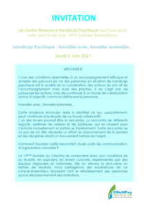 Journée thématique J19 - Invitation et arguments