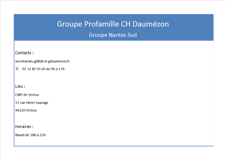 Fiche Profamille Daumézon