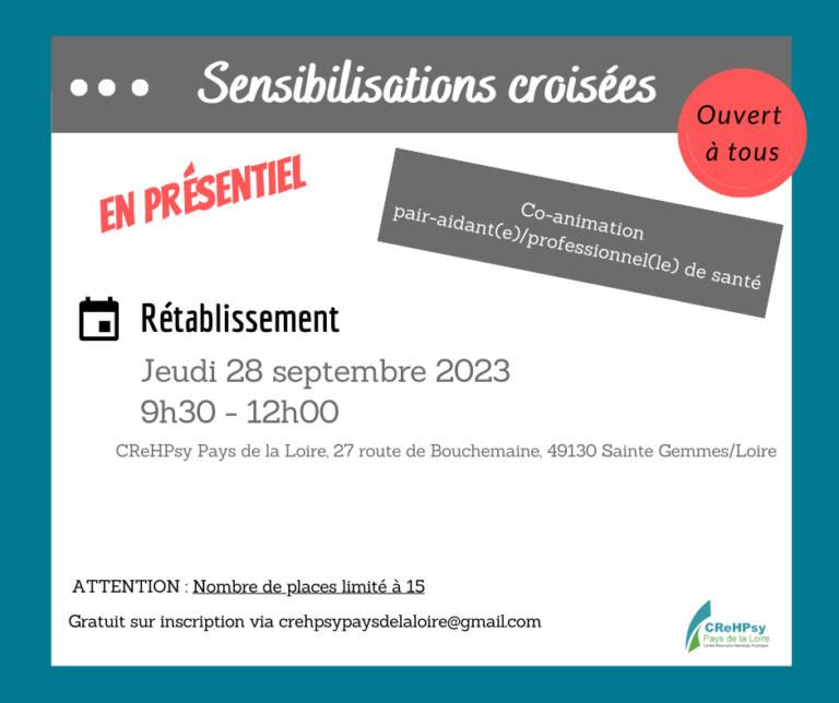 Sensibilisations croisées sur le Rétablissement